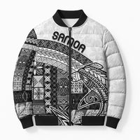 Samoa Mamanu Siapo Classic Black Bomber Puffer Jacket Tatau Malie LT7 Unisex Black - Polynesian Pride