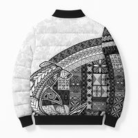 Samoa Mamanu Siapo Classic Black Bomber Puffer Jacket Tatau Malie LT7 - Polynesian Pride