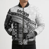 Samoa Mamanu Siapo Classic Black Bomber Puffer Jacket Tatau Malie LT7 - Polynesian Pride