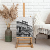 Samoa Mamanu Siapo Classic Black Canvas Wall Art Tatau Malie LT7 - Polynesian Pride