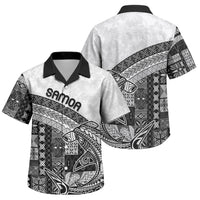 Samoa Mamanu Siapo Classic Black Family Matching Tank Maxi Dress and Hawaiian Shirt Tatau Malie LT7 Son's Shirt Black - Polynesian Pride