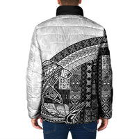Samoa Mamanu Siapo Classic Black Padded Jacket Tatau Malie LT7 - Polynesian Pride