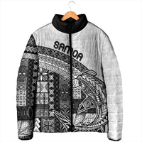 Samoa Mamanu Siapo Classic Black Padded Jacket Tatau Malie LT7 - Polynesian Pride