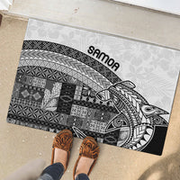 Samoa Mamanu Siapo Classic Black Rubber Doormat Tatau Malie LT7 - Polynesian Pride