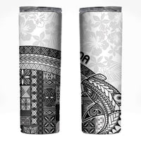 Samoa Mamanu Siapo Classic Black Skinny Tumbler Tatau Malie LT7 Black - Polynesian Pride