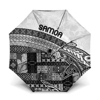 Samoa Mamanu Siapo Classic Black Umbrella Tatau Malie LT7 One Size Folded 11.42 inch Opened Diameter 37.4 inch Black - Polynesian Pride