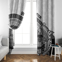 Samoa Mamanu Siapo Classic Black Window Curtain Tatau Malie LT7 - Polynesian Pride