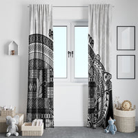 Samoa Mamanu Siapo Classic Black Window Curtain Tatau Malie LT7 - Polynesian Pride