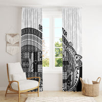 Samoa Mamanu Siapo Classic Black Window Curtain Tatau Malie LT7 - Polynesian Pride