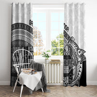 Samoa Mamanu Siapo Classic Black Window Curtain Tatau Malie LT7 - Polynesian Pride