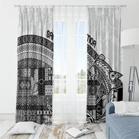 Samoa Mamanu Siapo Classic Black Window Curtain Tatau Malie LT7 - Polynesian Pride