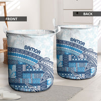 Samoa Mamanu Siapo Royal Blue Laundry Basket Tatau Malie LT7 - Polynesian Pride