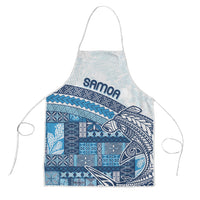 Samoa Mamanu Siapo Royal Blue Apron Tatau Malie LT7 Royal Blue - Polynesian Pride