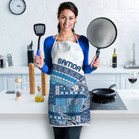 Samoa Mamanu Siapo Royal Blue Apron Tatau Malie LT7 - Polynesian Pride