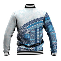Samoa Mamanu Siapo Royal Blue Baseball Jacket Tatau Malie LT7 - Polynesian Pride