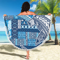 Samoa Mamanu Siapo Royal Blue Beach Blanket Tatau Malie LT7 - Polynesian Pride