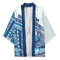 Samoa Mamanu Siapo Royal Blue Kimono Tatau Malie LT7 Unisex Royal Blue - Polynesian Pride