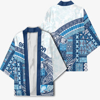Samoa Mamanu Siapo Royal Blue Kimono Tatau Malie LT7 - Polynesian Pride