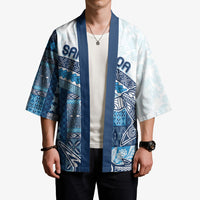 Samoa Mamanu Siapo Royal Blue Kimono Tatau Malie LT7 - Polynesian Pride