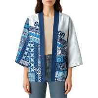 Samoa Mamanu Siapo Royal Blue Kimono Tatau Malie LT7 - Polynesian Pride
