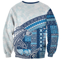 Samoa Mamanu Siapo Royal Blue Sweatshirt Tatau Malie LT7 - Polynesian Pride