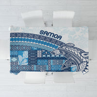 Samoa Mamanu Siapo Royal Blue Tablecloth Tatau Malie LT7 Royal Blue - Polynesian Pride