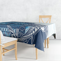 Samoa Mamanu Siapo Royal Blue Tablecloth Tatau Malie LT7 - Polynesian Pride