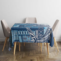 Samoa Mamanu Siapo Royal Blue Tablecloth Tatau Malie LT7 - Polynesian Pride
