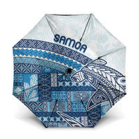 Samoa Mamanu Siapo Royal Blue Umbrella Tatau Malie LT7 One Size Folded 11.42 inch Opened Diameter 37.4 inch Royal Blue - Polynesian Pride