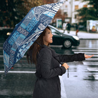 Samoa Mamanu Siapo Royal Blue Umbrella Tatau Malie LT7 - Polynesian Pride