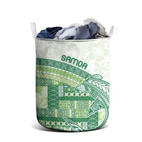 Samoa Mamanu Siapo Forest Green Laundry Basket Tatau Malie LT7 - Polynesian Pride