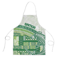 Samoa Mamanu Siapo Forest Green Apron Tatau Malie LT7 Forest Green - Polynesian Pride