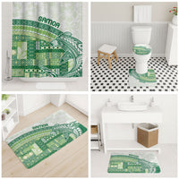 Samoa Mamanu Siapo Forest Green Bathroom Set Tatau Malie LT7 - Polynesian Pride