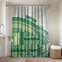 Samoa Mamanu Siapo Forest Green Bathroom Set Tatau Malie LT7 Shower Curtain Only Forest Green - Polynesian Pride