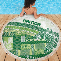 Samoa Mamanu Siapo Forest Green Beach Blanket Tatau Malie LT7 - Polynesian Pride