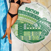 Samoa Mamanu Siapo Forest Green Beach Blanket Tatau Malie LT7 - Polynesian Pride