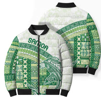 Samoa Mamanu Siapo Forest Green Bomber Puffer Jacket Tatau Malie LT7 - Polynesian Pride