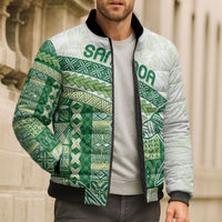 Samoa Mamanu Siapo Forest Green Bomber Puffer Jacket Tatau Malie LT7 - Polynesian Pride