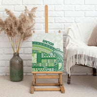 Samoa Mamanu Siapo Forest Green Canvas Wall Art Tatau Malie LT7 - Polynesian Pride