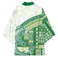 Samoa Mamanu Siapo Forest Green Kimono Tatau Malie LT7 - Polynesian Pride