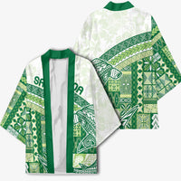 Samoa Mamanu Siapo Forest Green Kimono Tatau Malie LT7 - Polynesian Pride