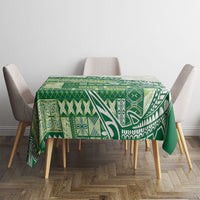 Samoa Mamanu Siapo Forest Green Tablecloth Tatau Malie LT7 - Polynesian Pride