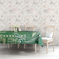 Samoa Mamanu Siapo Forest Green Tablecloth Tatau Malie LT7 - Polynesian Pride