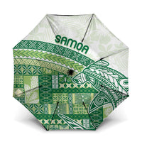 Samoa Mamanu Siapo Forest Green Umbrella Tatau Malie LT7 One Size Folded 11.42 inch Opened Diameter 37.4 inch Forest Green - Polynesian Pride