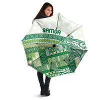 Samoa Mamanu Siapo Forest Green Umbrella Tatau Malie LT7 - Polynesian Pride