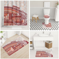 Samoa Mamanu Siapo Crimson Bathroom Set Tatau Malie LT7 - Polynesian Pride