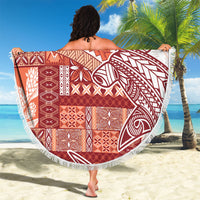 Samoa Mamanu Siapo Crimson Beach Blanket Tatau Malie LT7 - Polynesian Pride