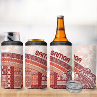 Samoa Mamanu Siapo Crimson 4 in 1 Can Cooler Tumbler Tatau Malie LT7 - Polynesian Pride