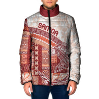 Samoa Mamanu Siapo Crimson Padded Jacket Tatau Malie LT7 Men Red - Polynesian Pride