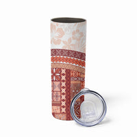 Samoa Mamanu Siapo Crimson Skinny Tumbler Tatau Malie LT7 - Polynesian Pride